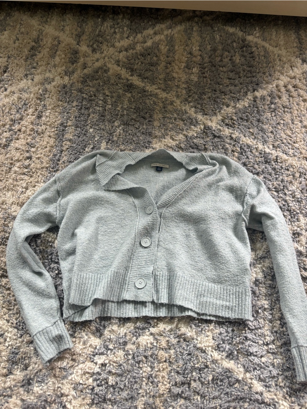 American Eagle Women’s Button-Front Cardigan Sweater - Light Mint